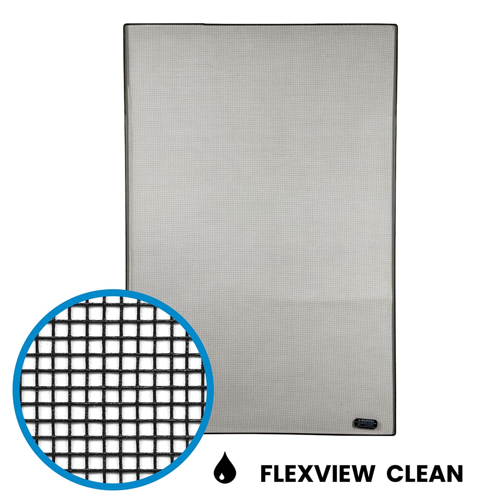 FlexScreen Custom Window Screen With Our  Best Visibility Mesh Combined With A Hydrophobic Coating To Repel Water